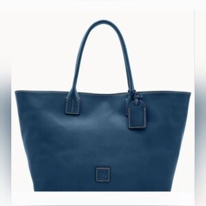 Dooney & Bourke Medium Russel Florentine Leather Tote in DENIM - NWT